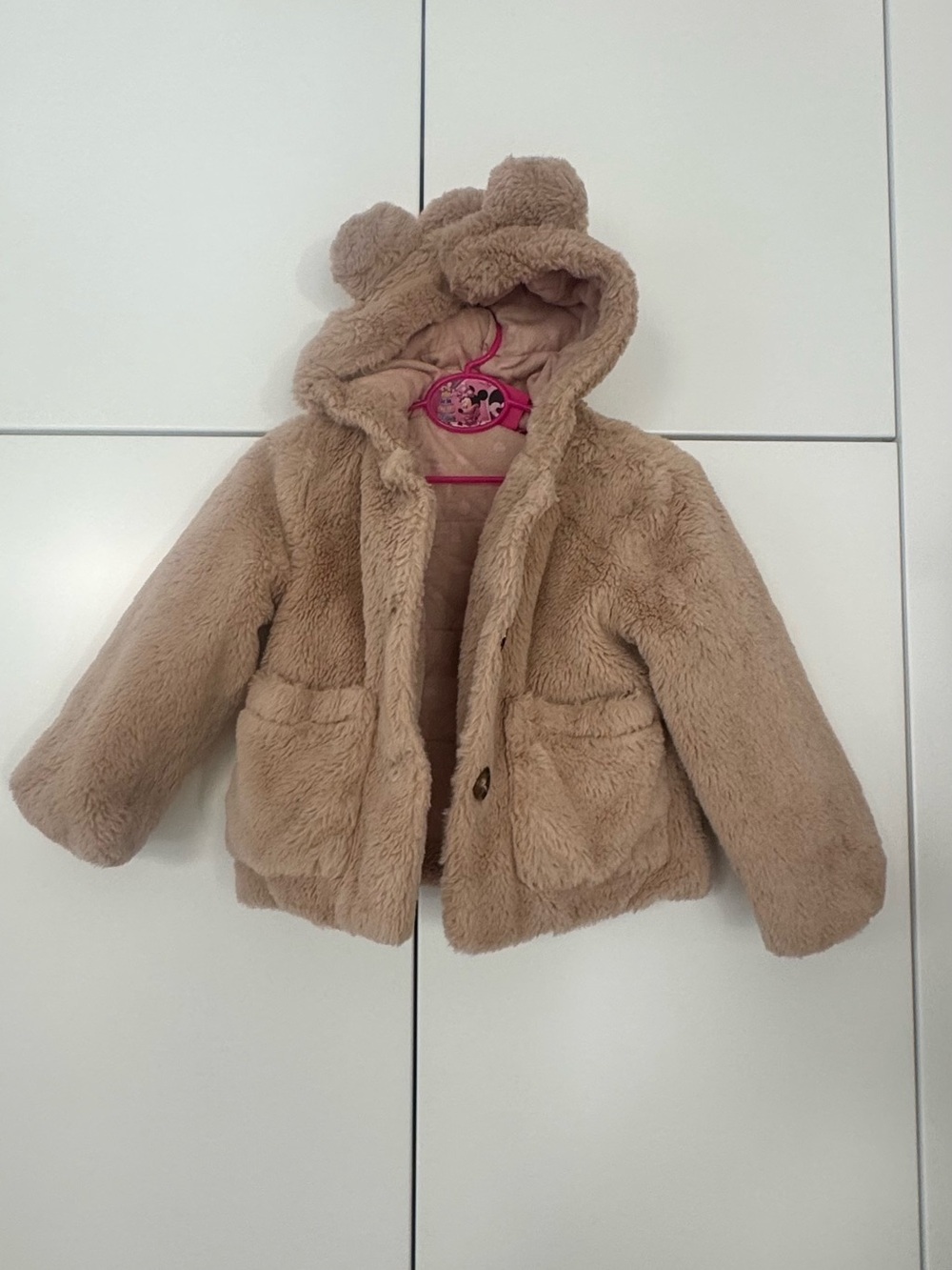 Cozy Teddy Faux Fur Hooded Jacket - Beige